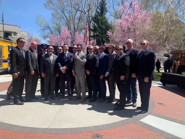 Firefighter memorial ceremony