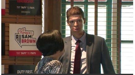 Republican Sam Brown Campaigns to Unseat Sen. Catherine Cortez Masto