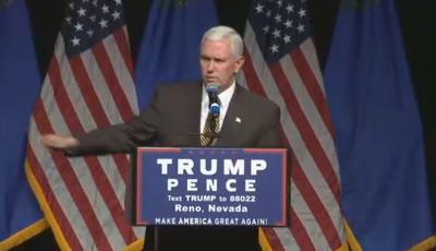 Republican Vice Presidential Candidate Mike Pence Campaigns in Reno