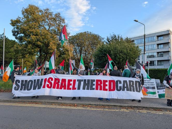 Ireland Israel Protests Soccer