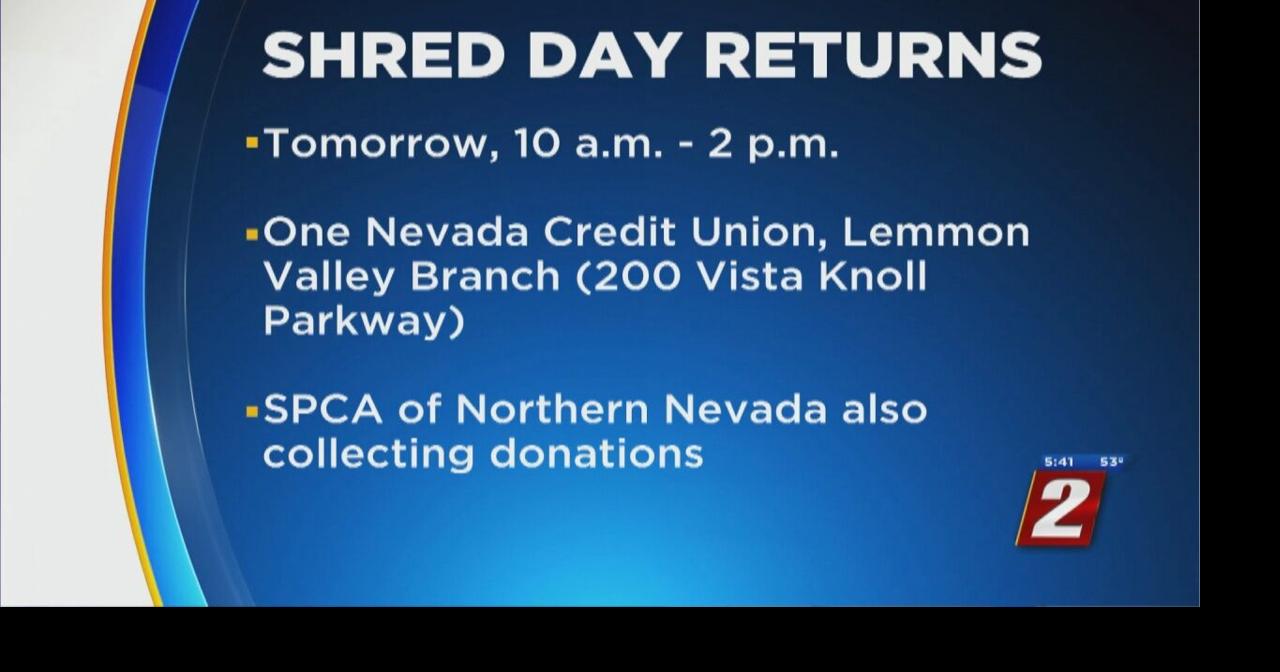 One Nevada's Free Shred Day Returns Tomorrow Local News