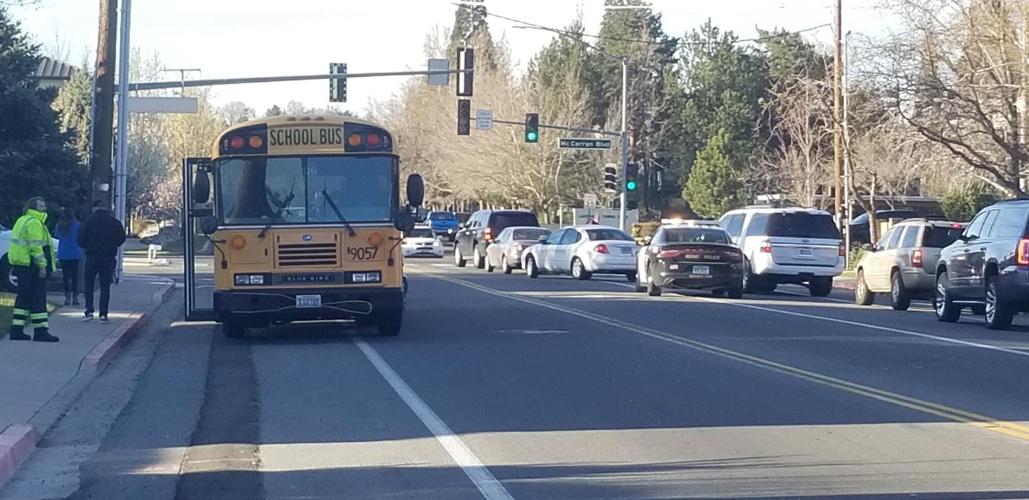Authorities: Driver Runs Red Light, Hits School Bus in Reno