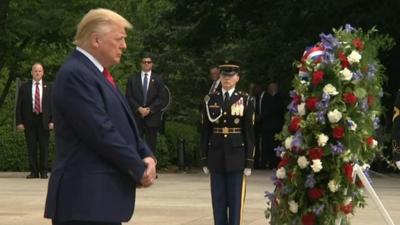 Former President Trump participated in wreath laying ceremony