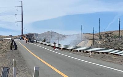 Fire Off US-395 Near Parr Boulevard