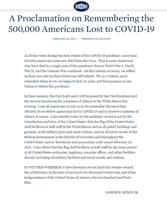 President Biden Marks Nation Crossing 500,000 COVID-19 Deaths