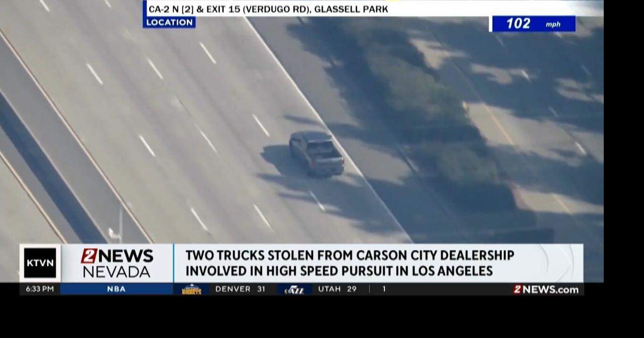 カーソンシティから盗まれたトラック2台、高速追跡の末カリフォルニアで回収 |カリフォルニアニュース