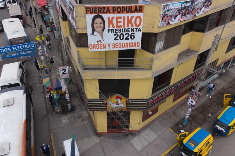 Photos of Peru's presidential election runoff