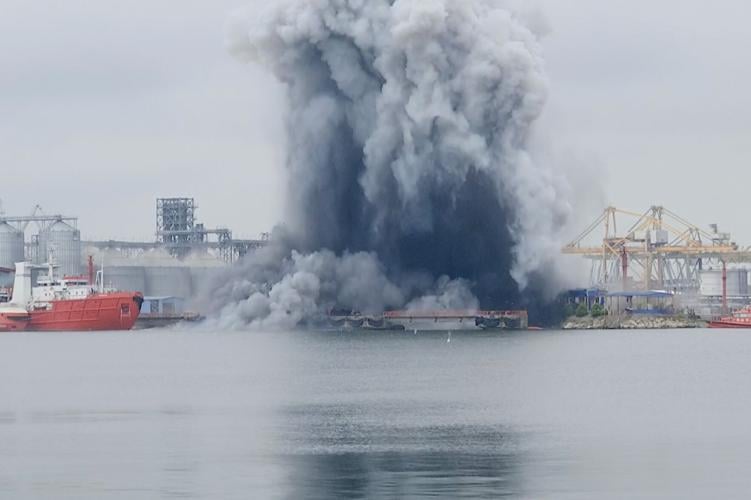 Romania Port Drone Blast