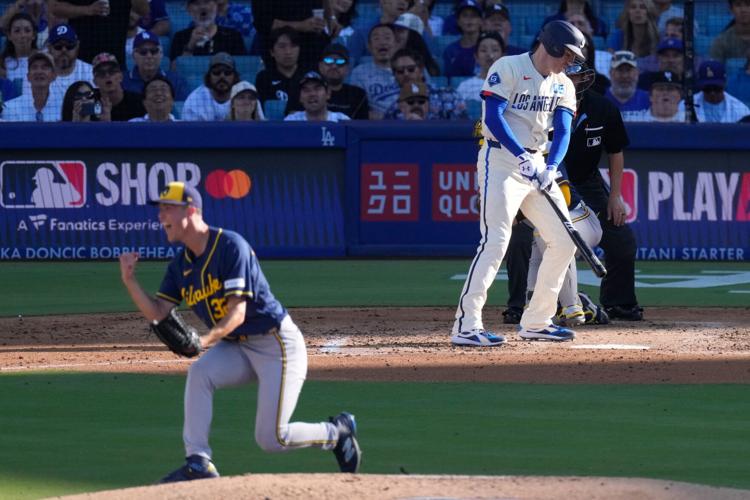 Brewers Dodgers Baseball