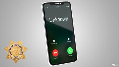 Unknown Caller with CHP badge