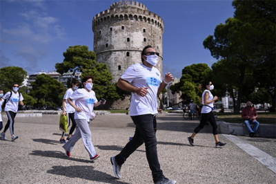 Greek Doctors March and Measure to Promote Use of Face Masks