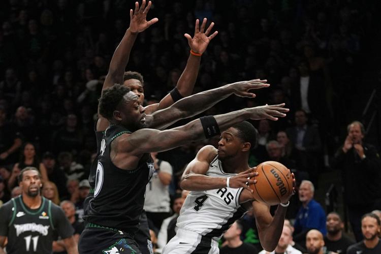 APTOPIX Spurs Timberwolves Basketball