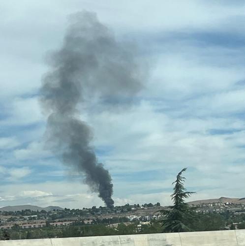 Black smoke near Moorpark Court