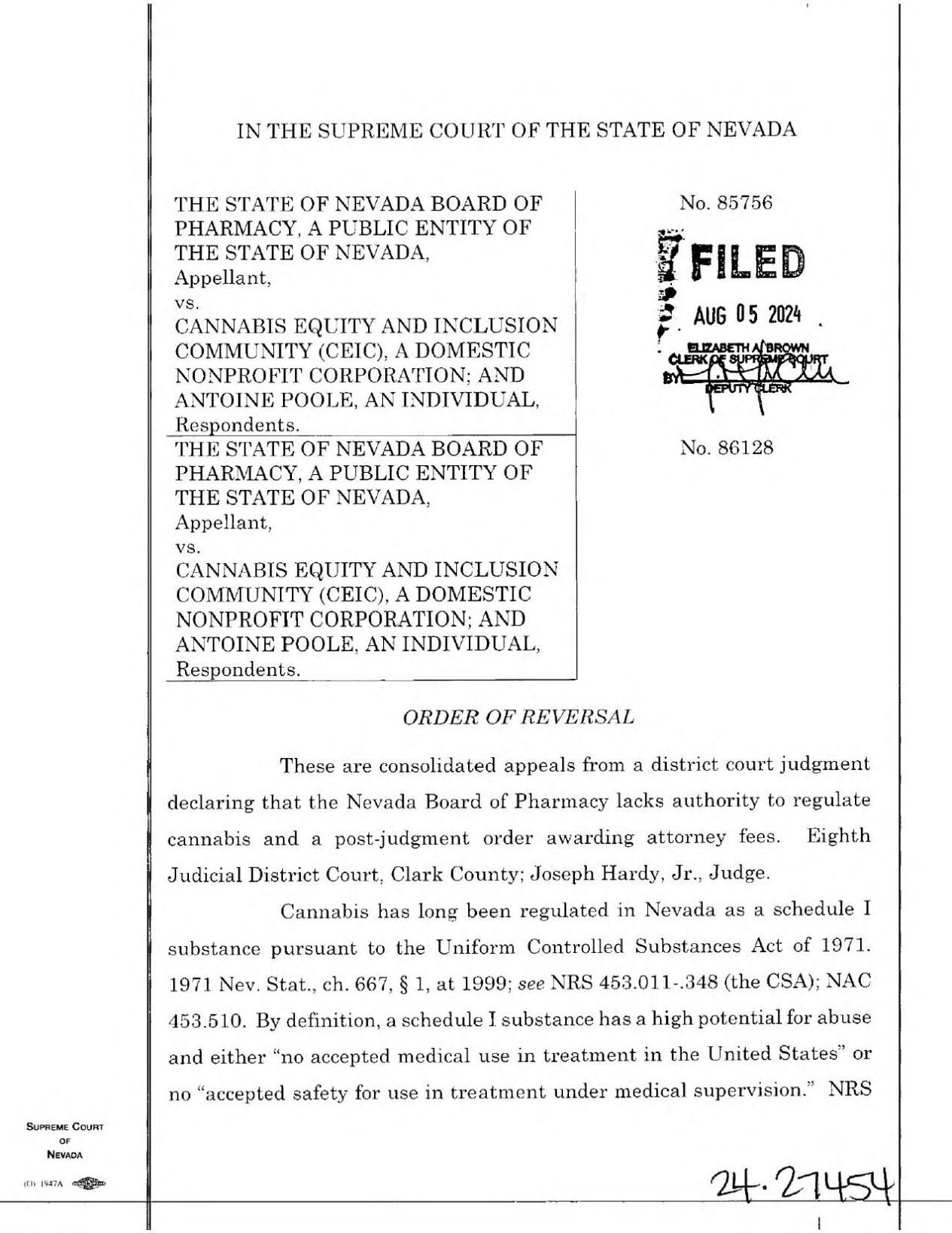 Nevada Supreme Court decision