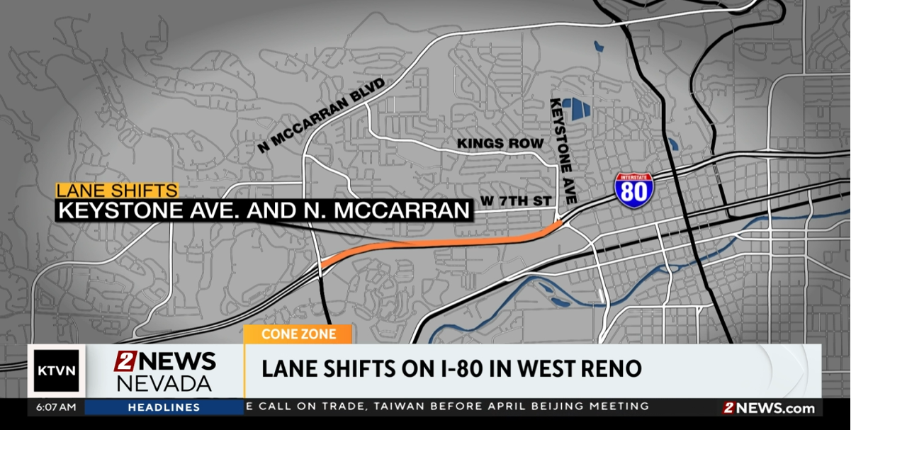 I-80 lane shifts in west Reno | Videos | 2news.com
