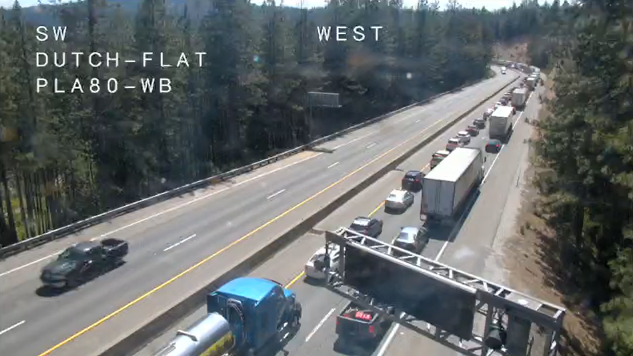 80 traffic stopped