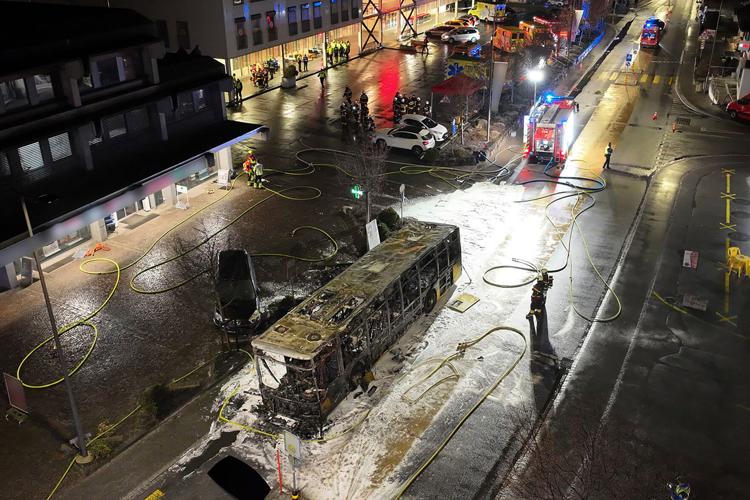 Switzerland Bus Fire