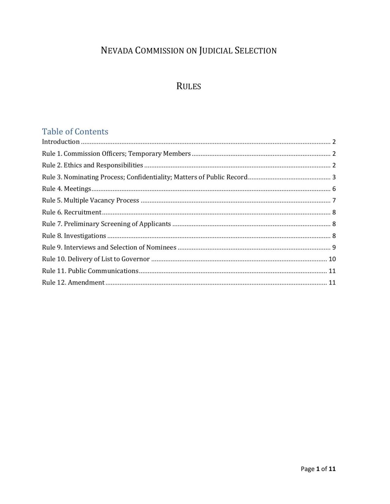 Nevada Commission on Judicial Selection