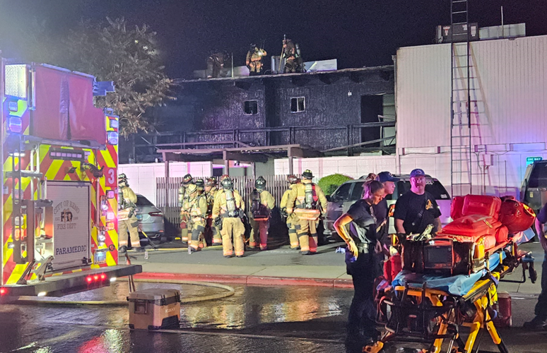 Apt fire on Locust Street