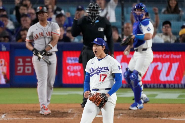 APTOPIX Giants Dodgers Baseball