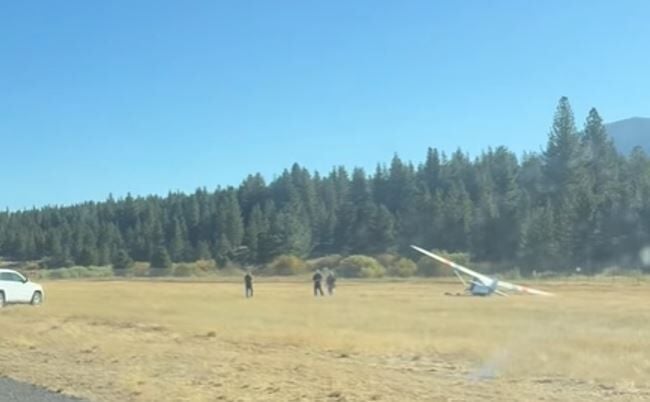Plane lands near South Lake Tahoe