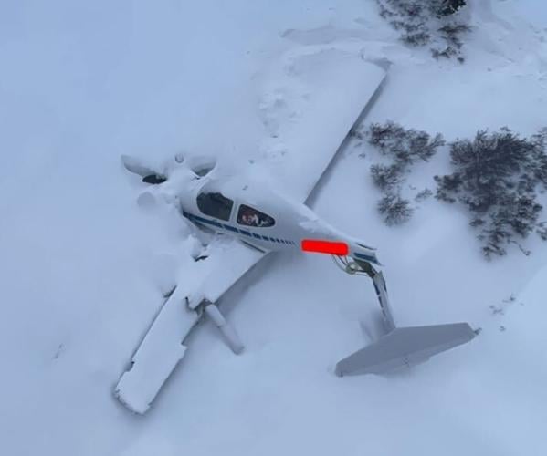 Plane crash in snow in Elko County