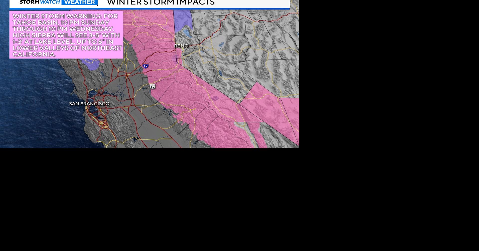 Winter Storm Warning for the Sierra begins Sunday evening | | 2news.com