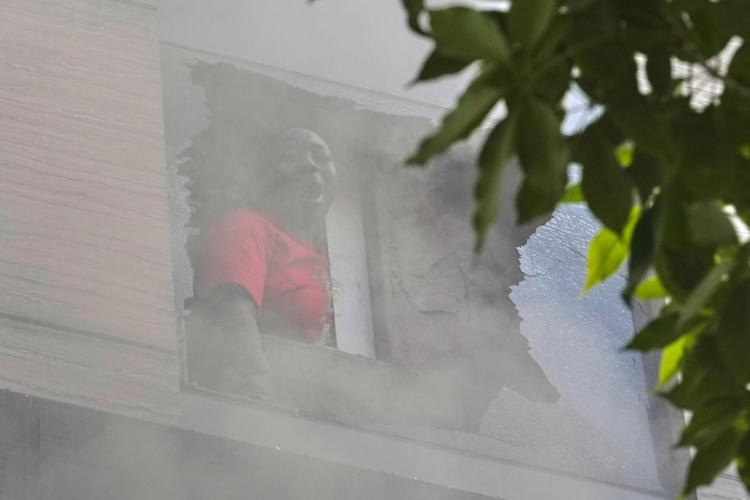 Photos show a rescue operation in a New Delhi hotel fire