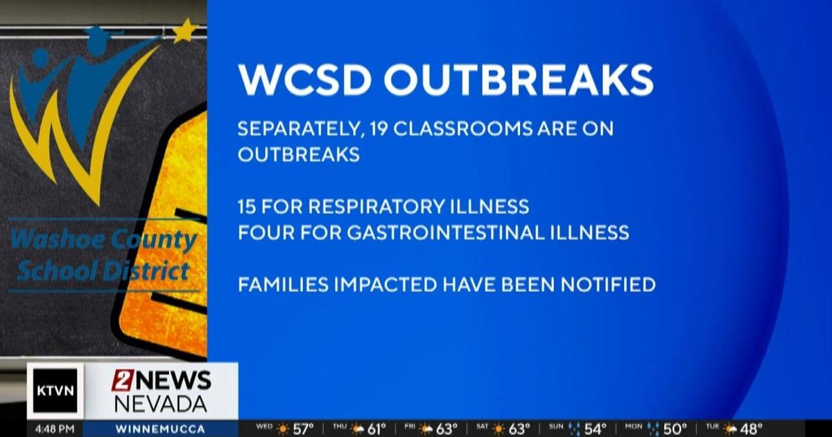 Washoe County School District reports some schools in 'outbreak' status
