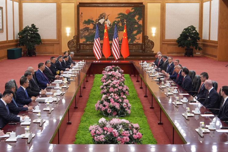 Photos of Trump in China for talks with Xi Jinping