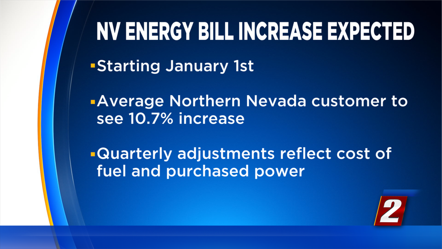 NV Energy Bill Increase Expected, Starting in January