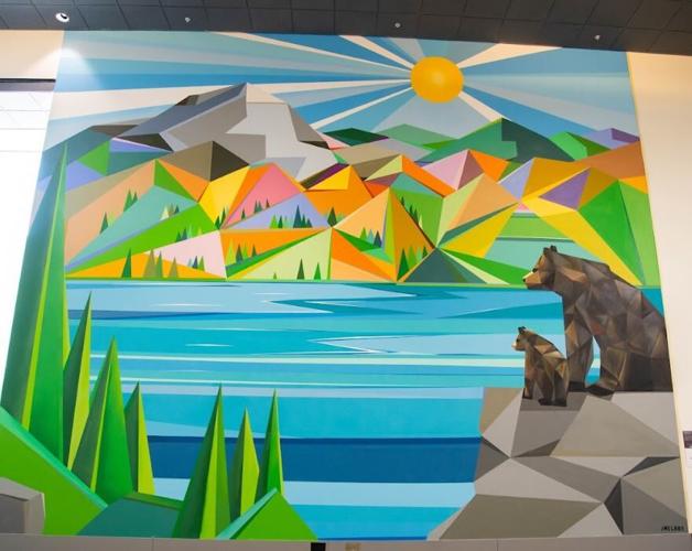 Mural inside Reno-Sparks Convention Center