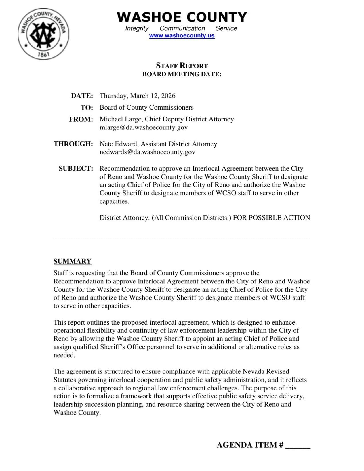 Washoe County Commissioners