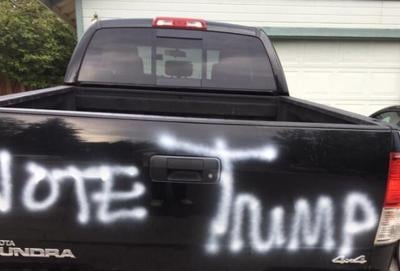 Local Couple's Truck  Vandalized With 'Vote Trump'