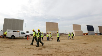 President Trump's Border Wall Models Take Shape in San Diego