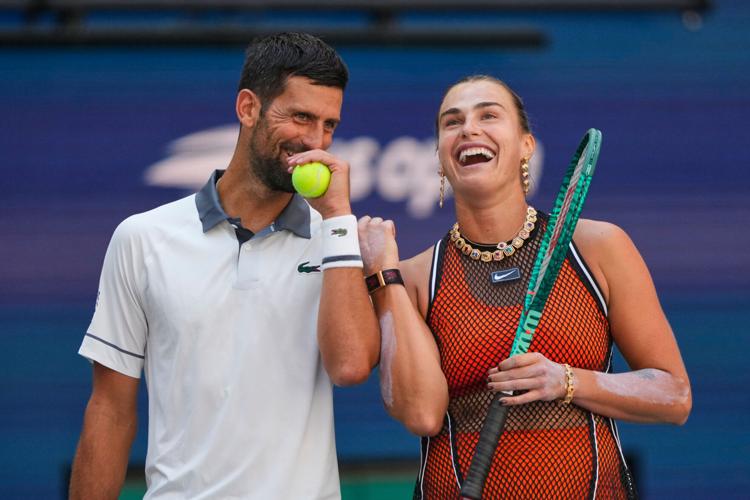 Top tennis stars team up for the U.S. Open mixed doubles tournament, in photos