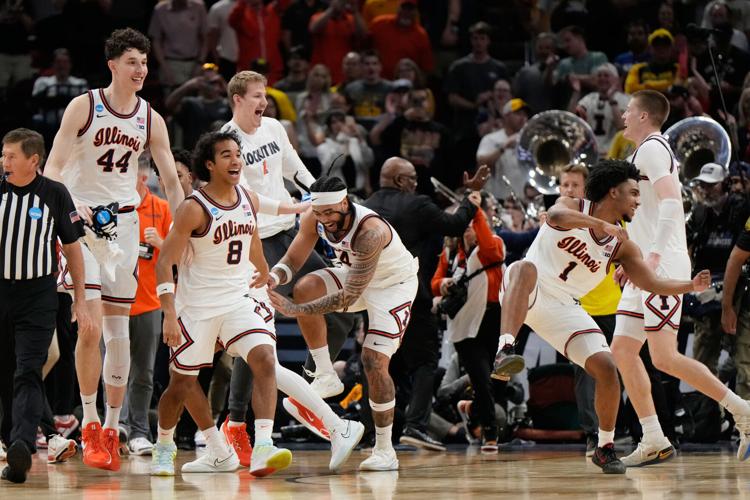 NCAA Iowa Illinois Basketball