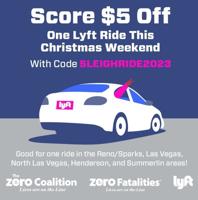 Zero Fatalities Offering Discounted Lyft Rides Over Christmas Weekend