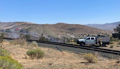 Multiple Agencies Put Out Brush Fire in Mound House Area