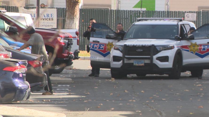 Sparks Police arrested a man outside business