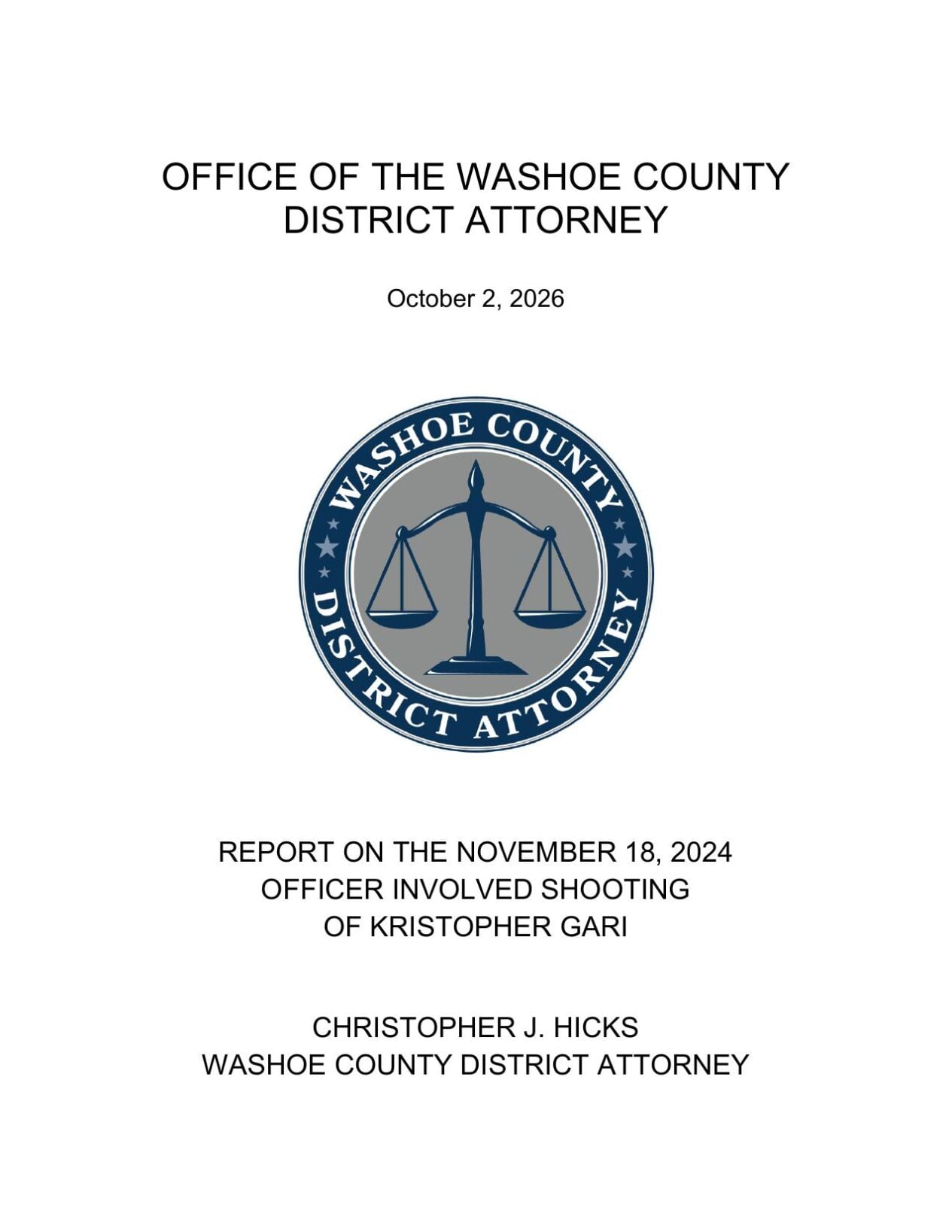 Police shooting report