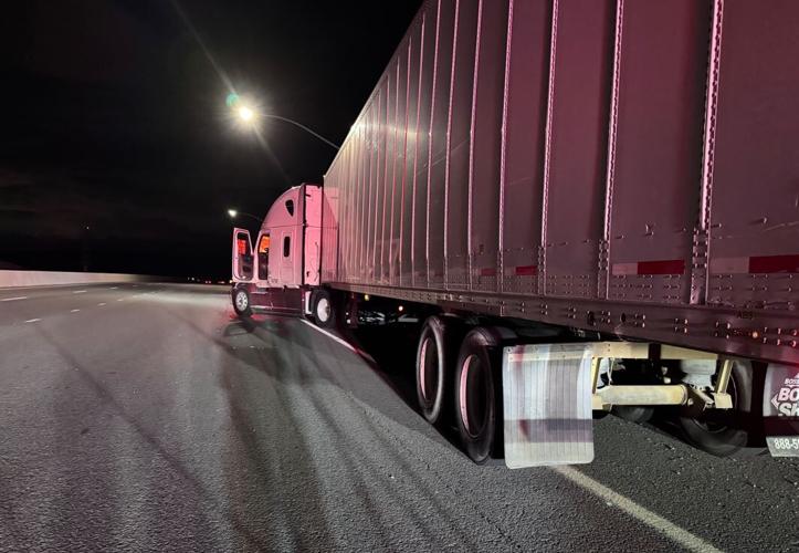 Semi-truck near USA Parkway