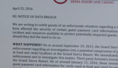 Grand Sierra Resort Reports Data Breach