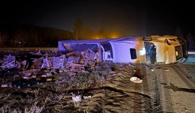 CHP-Truckee semi truck egg crash
