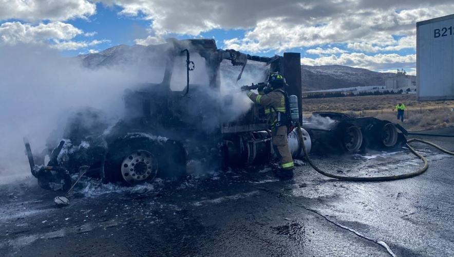 semi-truck fire