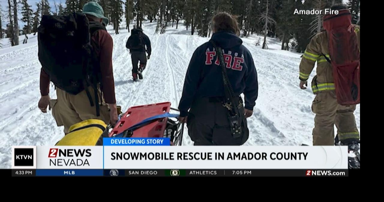 Snowmobiler safely rescued in Amador County on Saturday | Videos | 2news.com