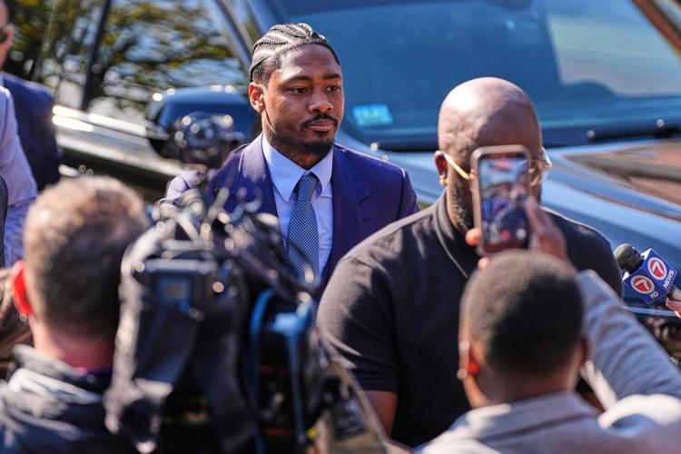 Patriots Diggs Strangulation Charge Football