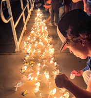 Candlelight Vigil for Carson High School Freshman Football Coach John March