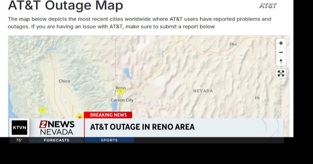 Brief outage for AT&T customers in Reno