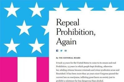 New York Times Calls for Marijuana Legalization